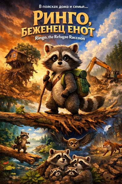 Дисней по пятницам Ринго, Бездомный енот / Ringo, the Refugee Raccoon [1974 VHSRip]